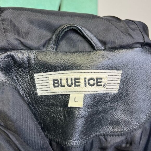 Vintage 80s Woven Braided Black Leather Jacket Sleeveless Hooded Vest Size Large - Picture 11 of 14